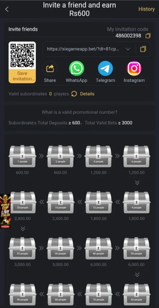 Six Game Bonuses Page